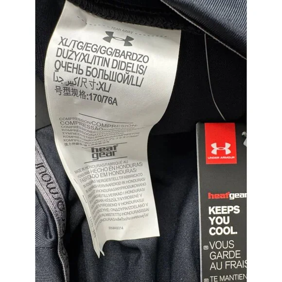 Under Armour Size XL Shorty Court Boy Compression Shorts Black Women's NWT - Picture 5 of 8